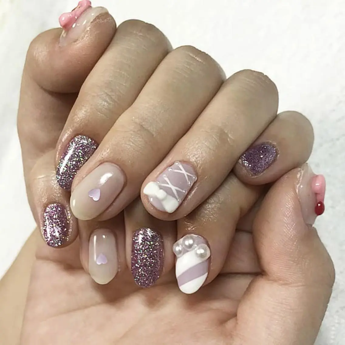 ネイル ハート ハンドネイル ハンドケア lylynail YUUKAのネイルデザイン