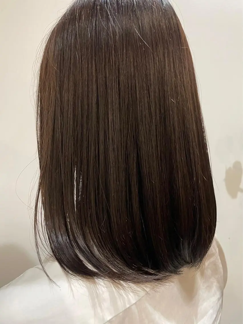 似合わせカット＋艶ワンカラー＋アメイジア2stepトリートメント(白髪染め可)の写真