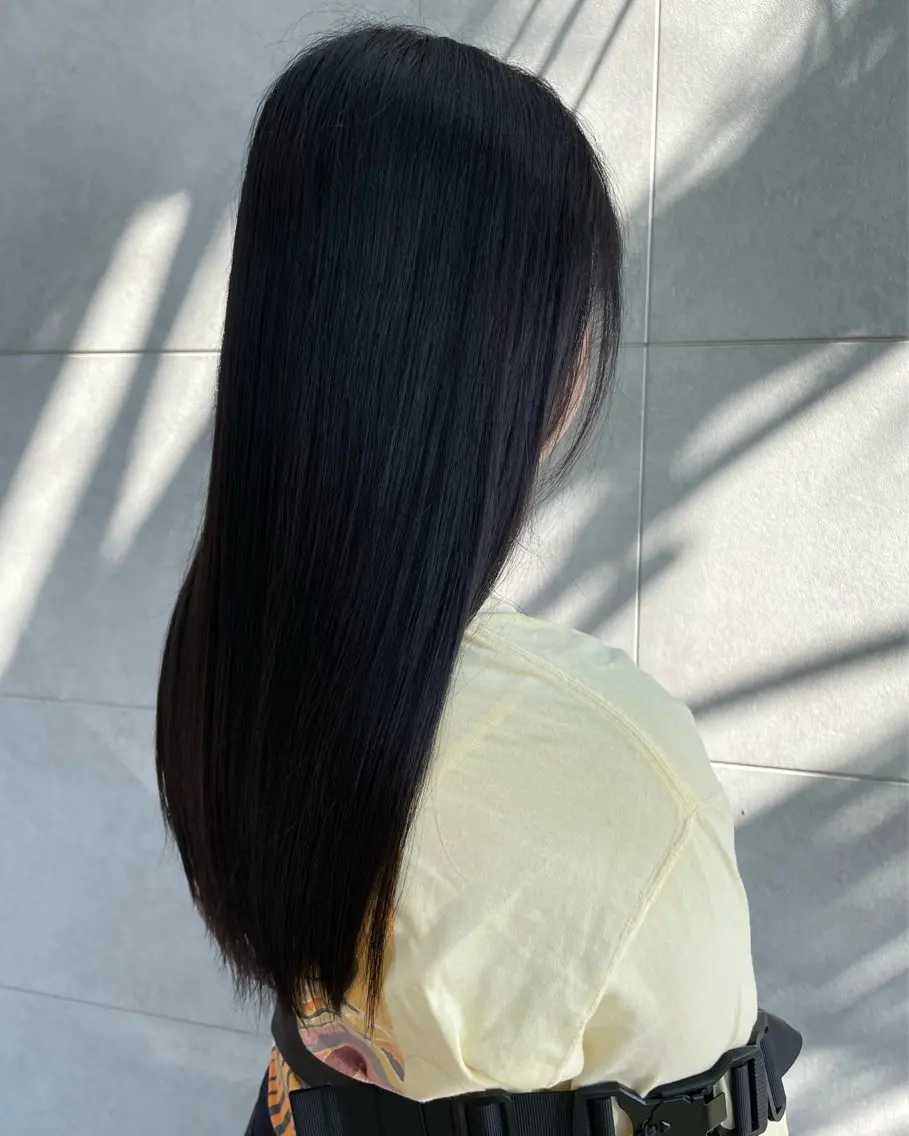 ロング カラー 黒髪 ひたちなか╱カラー╱ カラーリスト武田のヘアスタイル
