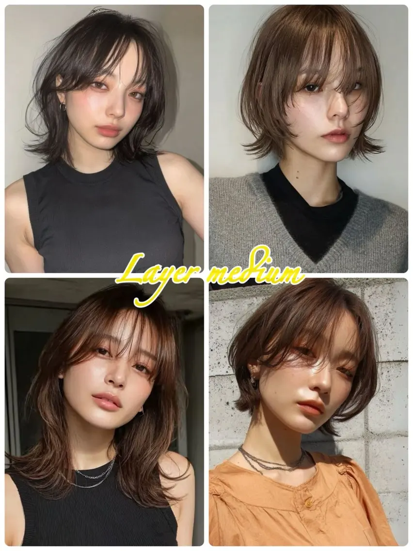 ミディアム ✨🎨ブリーチなし 透明感カラー✨美友のヘアスタイル