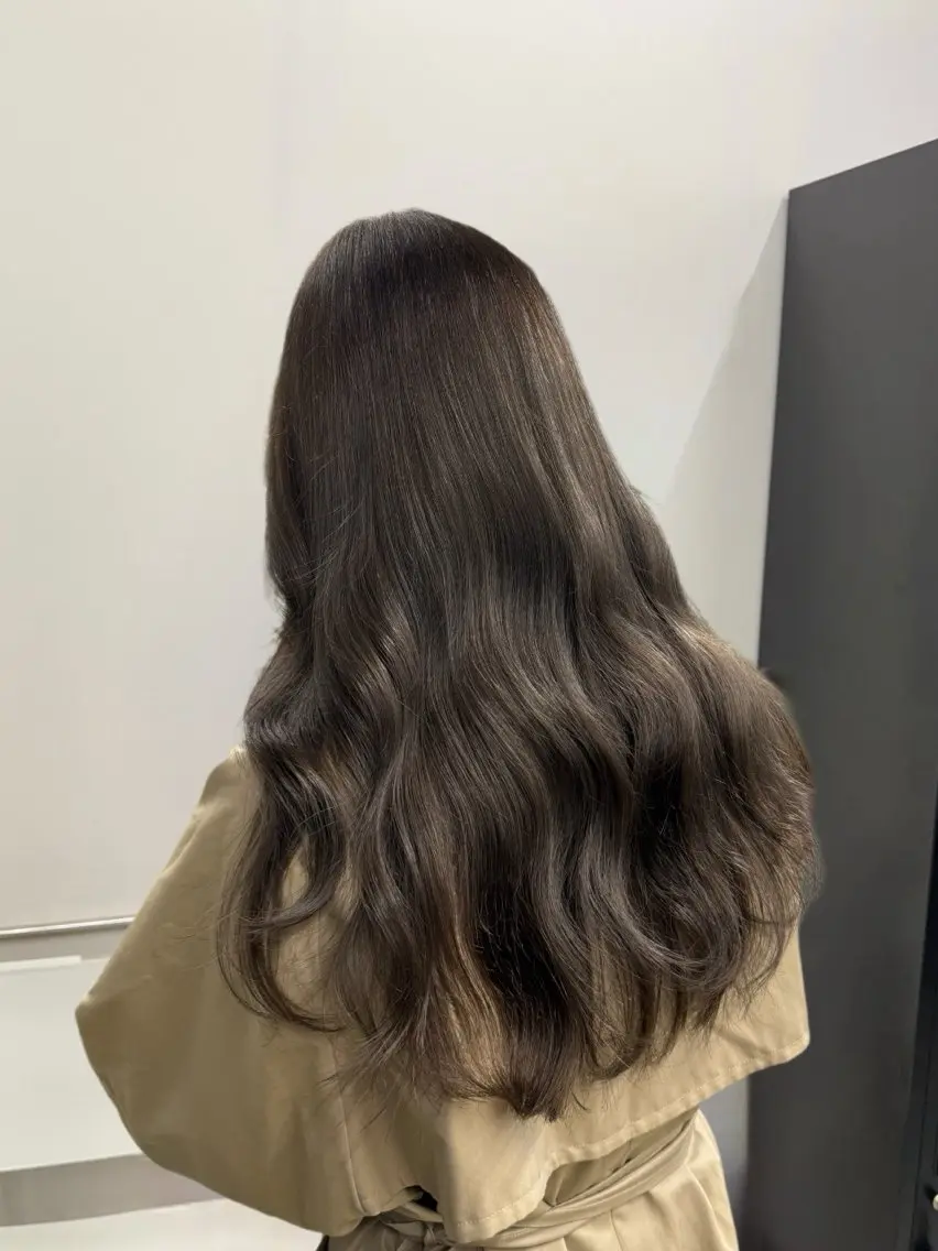 ロング カラー ベージュカラー オリーブベージュ ヘアカラー 髪質改善カラー♡/ 縮毛矯正/珠貴のヘアスタイル