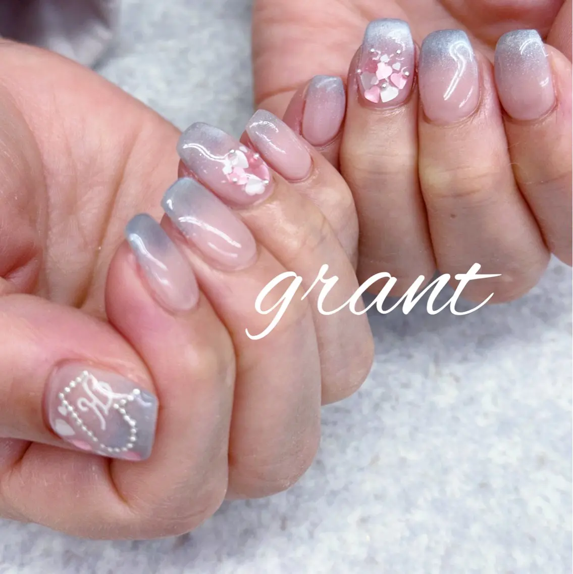 ネイル マグネットネイル 冬ネイル ハンドネイル nailsalon grantのネイルデザイン