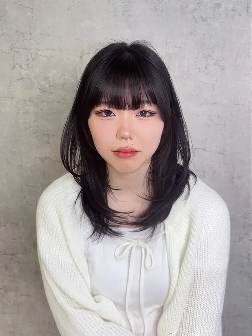 ミディアム カット ヘアカラー トリートメント トレンド韓国レイヤー 🇰🇷のんのヘアスタイル