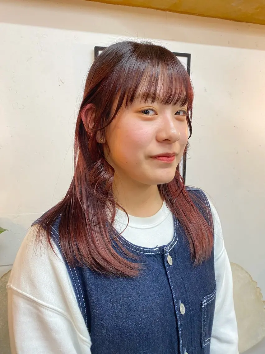ロング カラー カット ヘアカラー 竹内 柚子のヘアスタイル