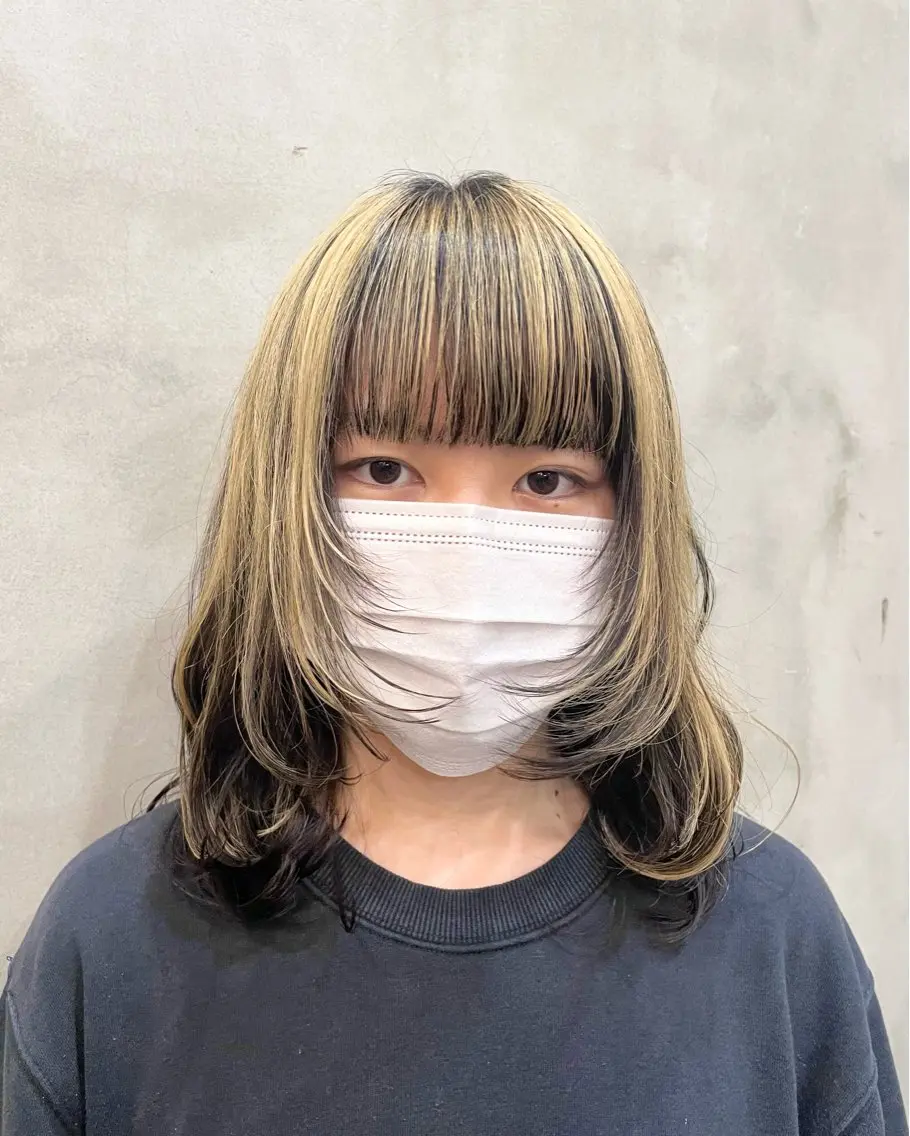 ミディアム カラー ヘアアレンジ カット ヘアカラー トリートメント 【ピンク/韓国ヘア/ ヘアセット】亜海のヘアスタイル