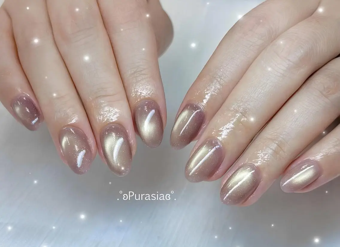 ネイル フラッシュネイル 韓国ネイル マグネットネイル ワンカラーネイル ワンホンネイル 🪞Purasia. nail|肌管理💎のネイルデザイン