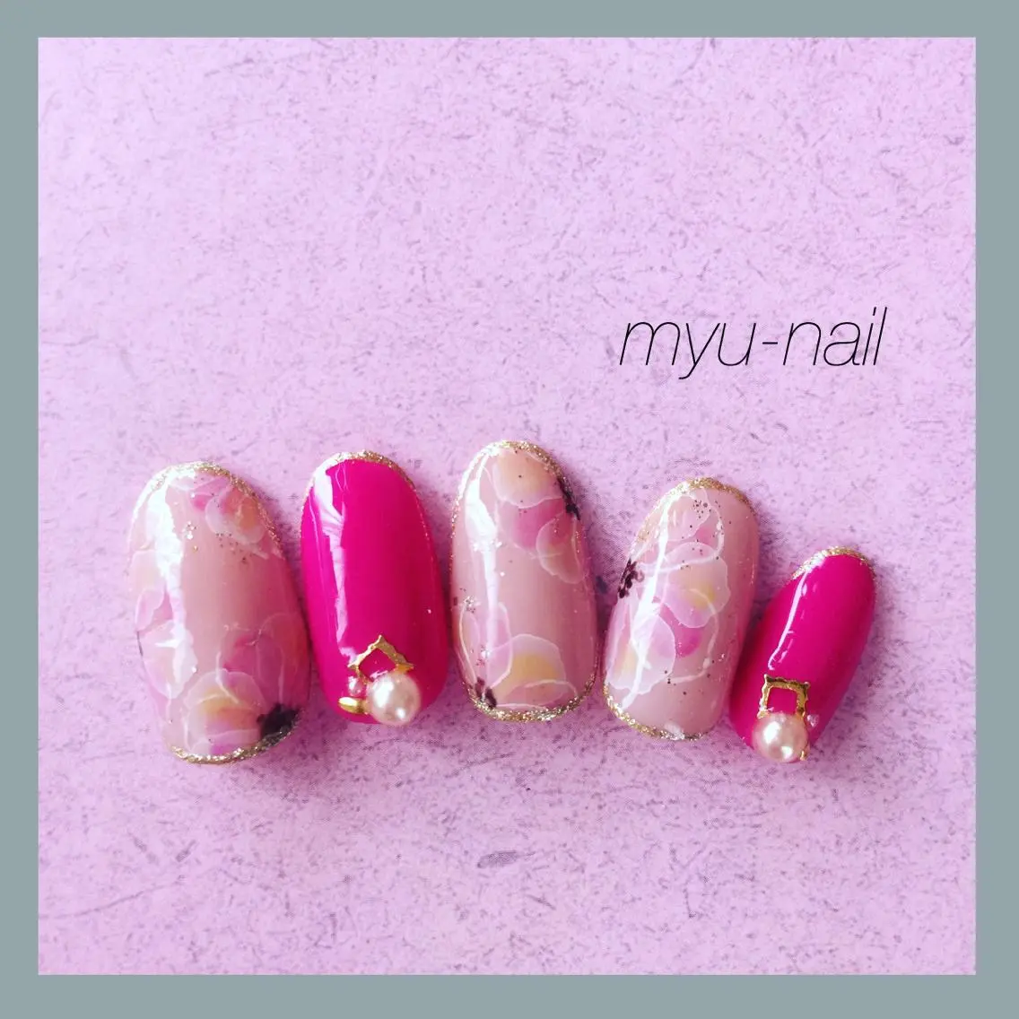 ネイル フラワーネイル ホームサロン myu-nailのネイルデザイン