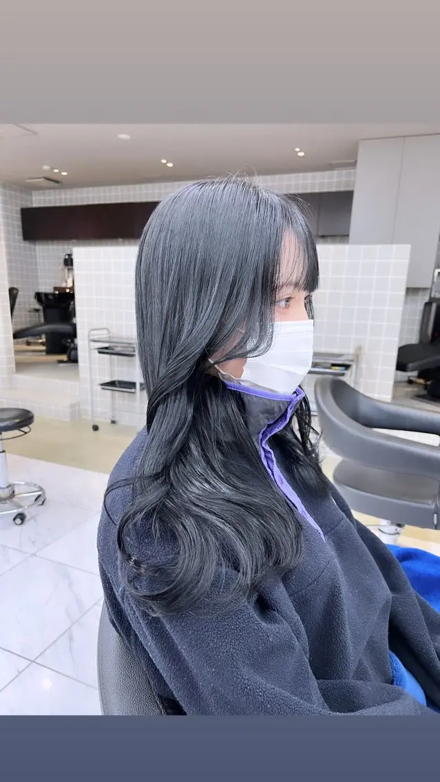 ロング カラー パーマ ヘアアレンジ メンズ 上品＆韓国風 🥀海心🥀のヘアスタイル