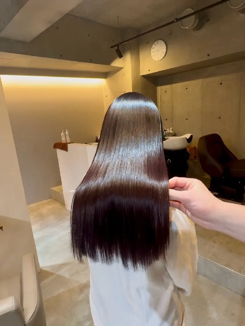ロング ヘアカラー トリートメント Haru🫧髪質改善 ×美髪矯正🫧艶髪のヘアスタイル