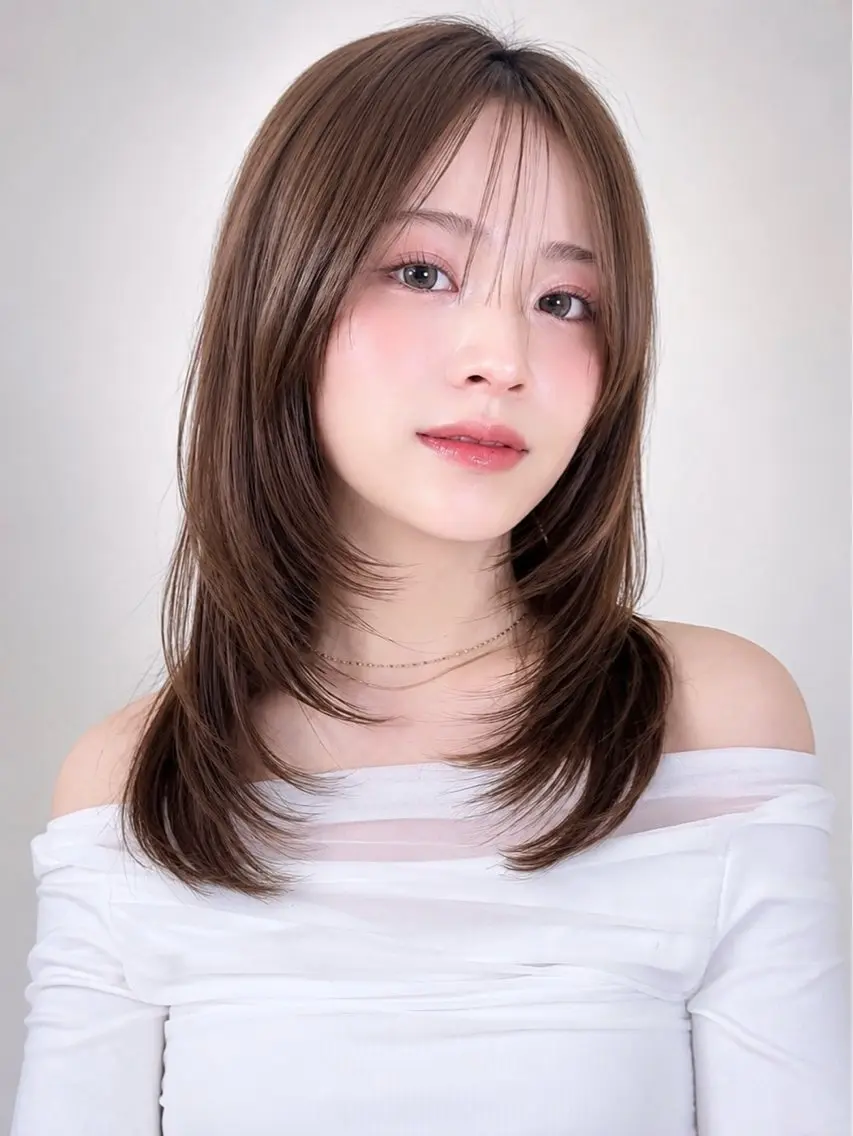 ミディアム カット hiromu/ レイヤー/渋谷のヘアスタイル