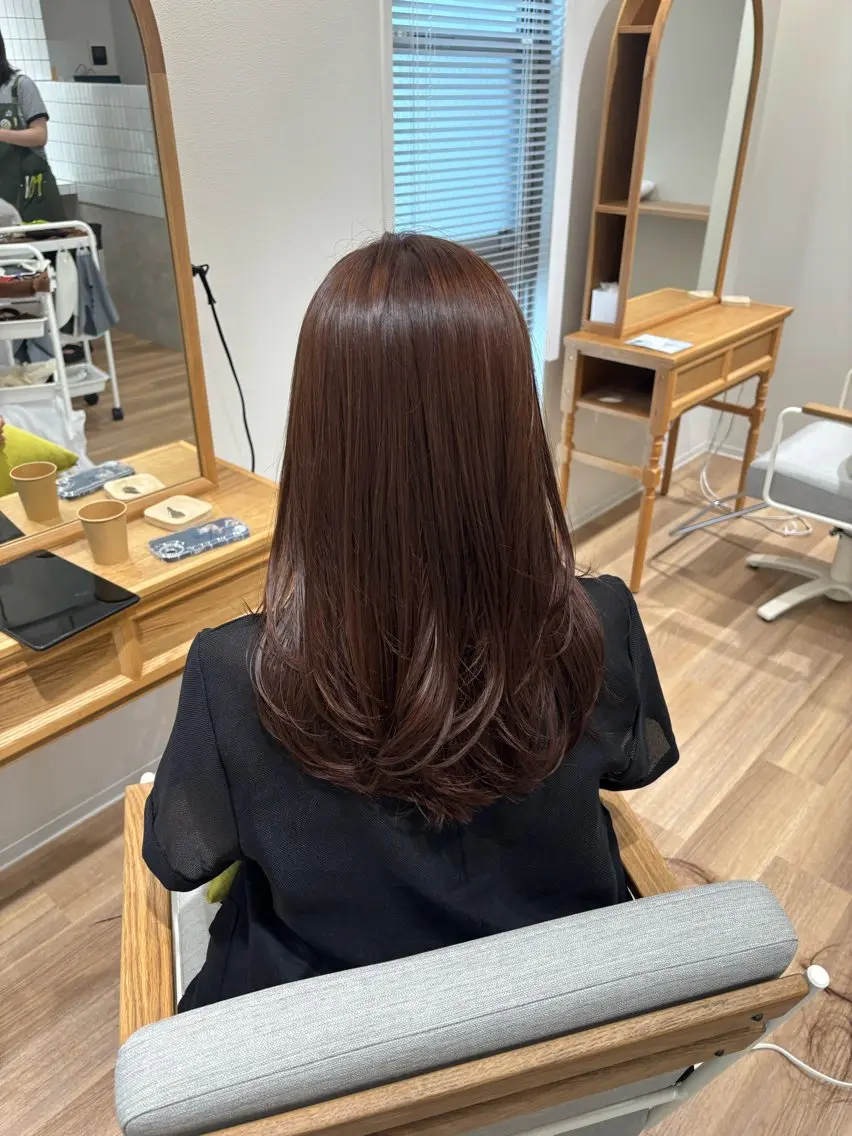 ロング カラー レイヤーカット カット ヘアカラー トリートメント ヘッドスパ RINNO🌷透明感 カラー/髪質改善のヘアスタイル