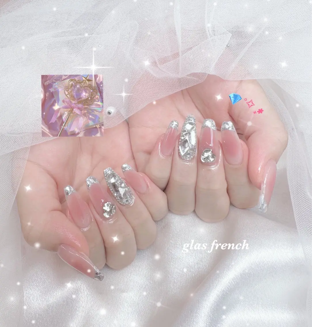 オフ無し🩵持ち込みネイル120分💎💅可愛い系のネイルが得意です🧸🫶💓の写真