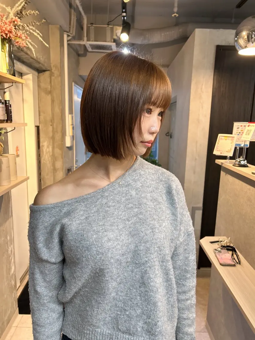 ショート カラー カット ヘアカラー トリートメント 心斎橋ヘアカラー 海外ﾚｲﾔｰ/マリナのヘアスタイル
