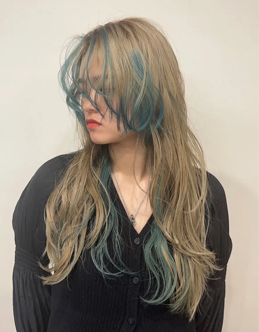 ロング ボブ エクステ 外国人風カラー レイヤーカット MiRI💜地毛級 エクステ✖似合わせ技のヘアスタイル