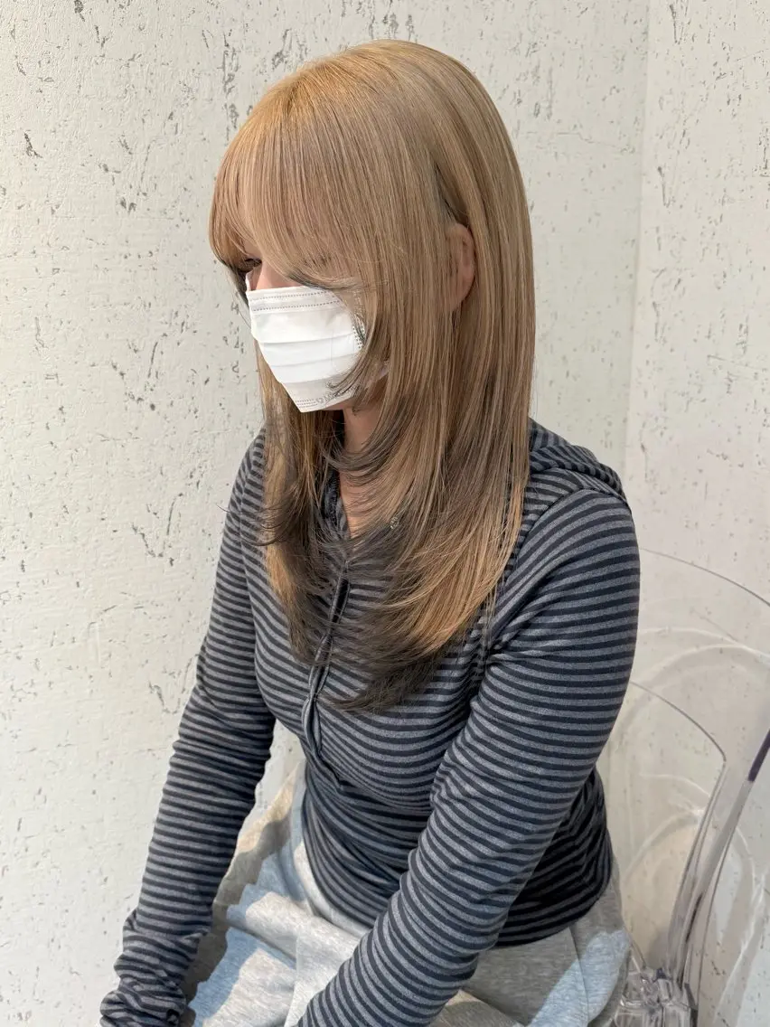 セミロング カラー カット ヘアカラー トリートメント mai / linoah˚✧のヘアスタイル
