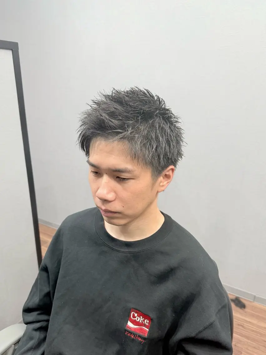 ショート メンズ スパイキーショート ショートヘア カット 💈メンズパーマ💈 ナカザワ リョウのヘアスタイル
