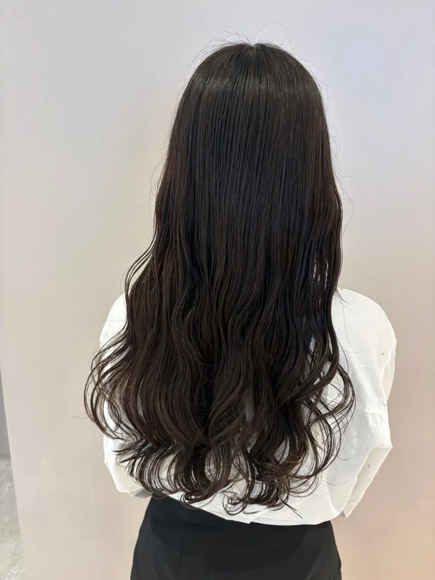 ロング パーマ ニュアンスパーマ カット パーマ コテ巻き風パーマ カンノケンタのヘアスタイル
