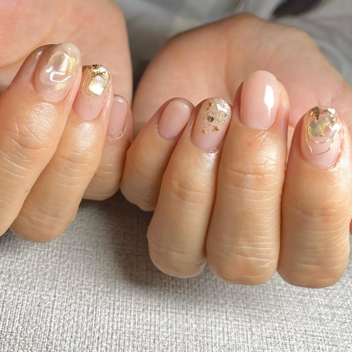 ネイル アートネイル ニュアンスネイル 冬ネイル ハンドネイル 山田 貴子のネイルデザイン