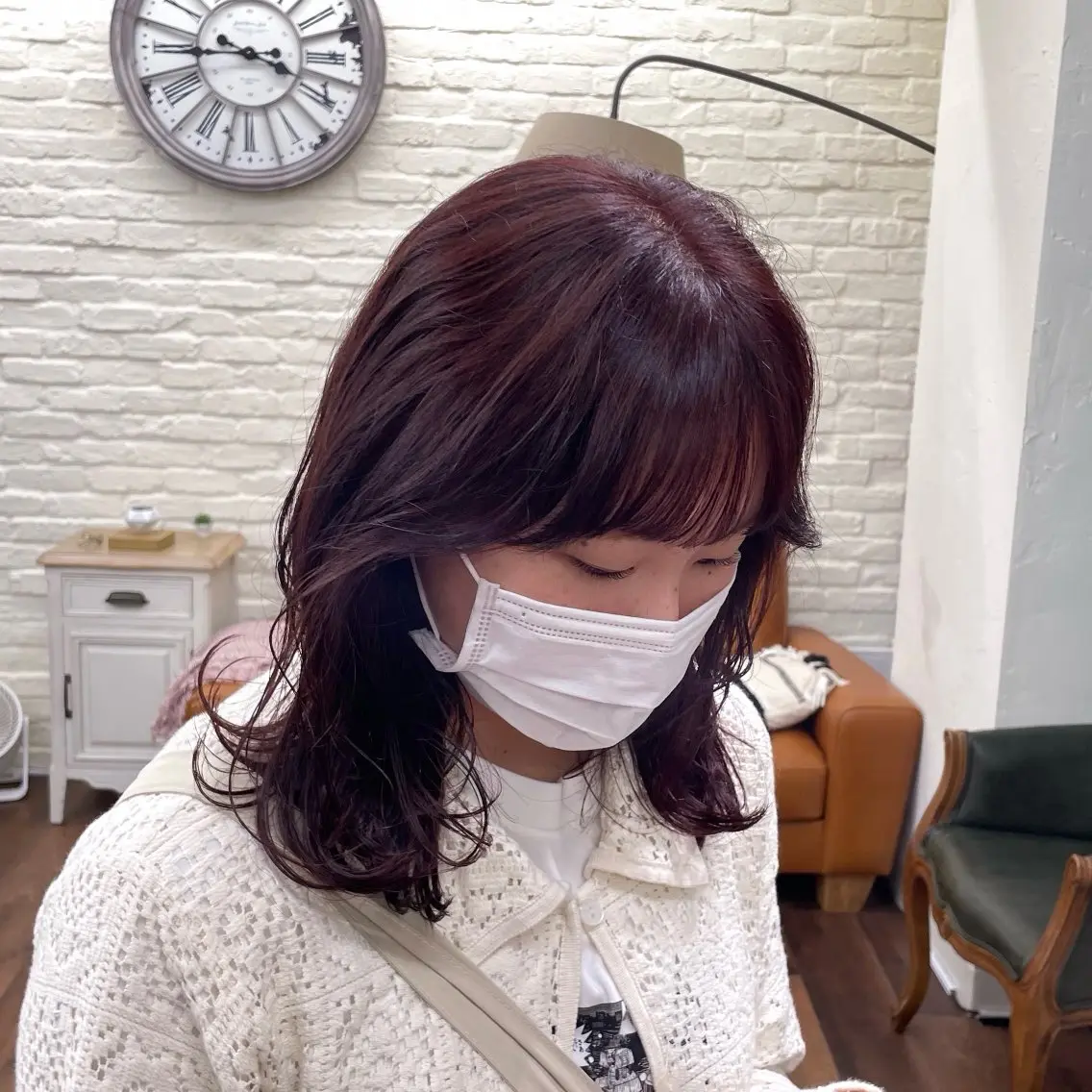 ミディアム カラー 🎀ときの/髪質改善 透けｯ暖色カラー🪞のヘアスタイル