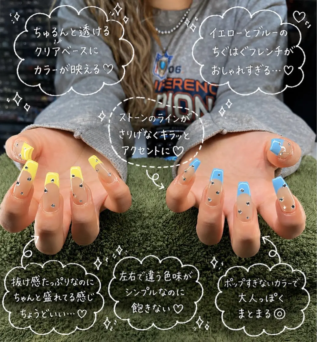 ネイル 長さ出し ハンドネイル フットネイル MHR nailのネイルデザイン