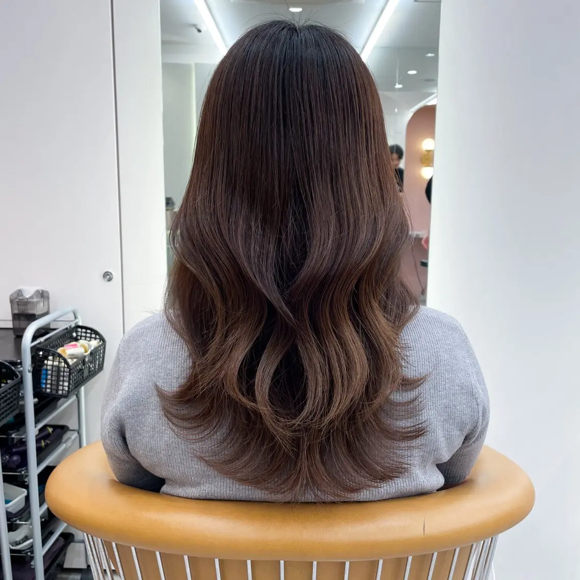 ロング カラー ヘアカラー トリートメント 縮毛矯正/ストンボブ Wカラー💎ヒデジのヘアスタイル