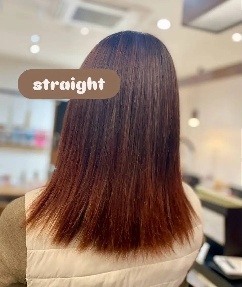 ミディアム 伸ばしかけ 縮毛矯正 トリートメント 酸性ストレート トリートメント ROMMY._. Asakuniのヘアスタイル