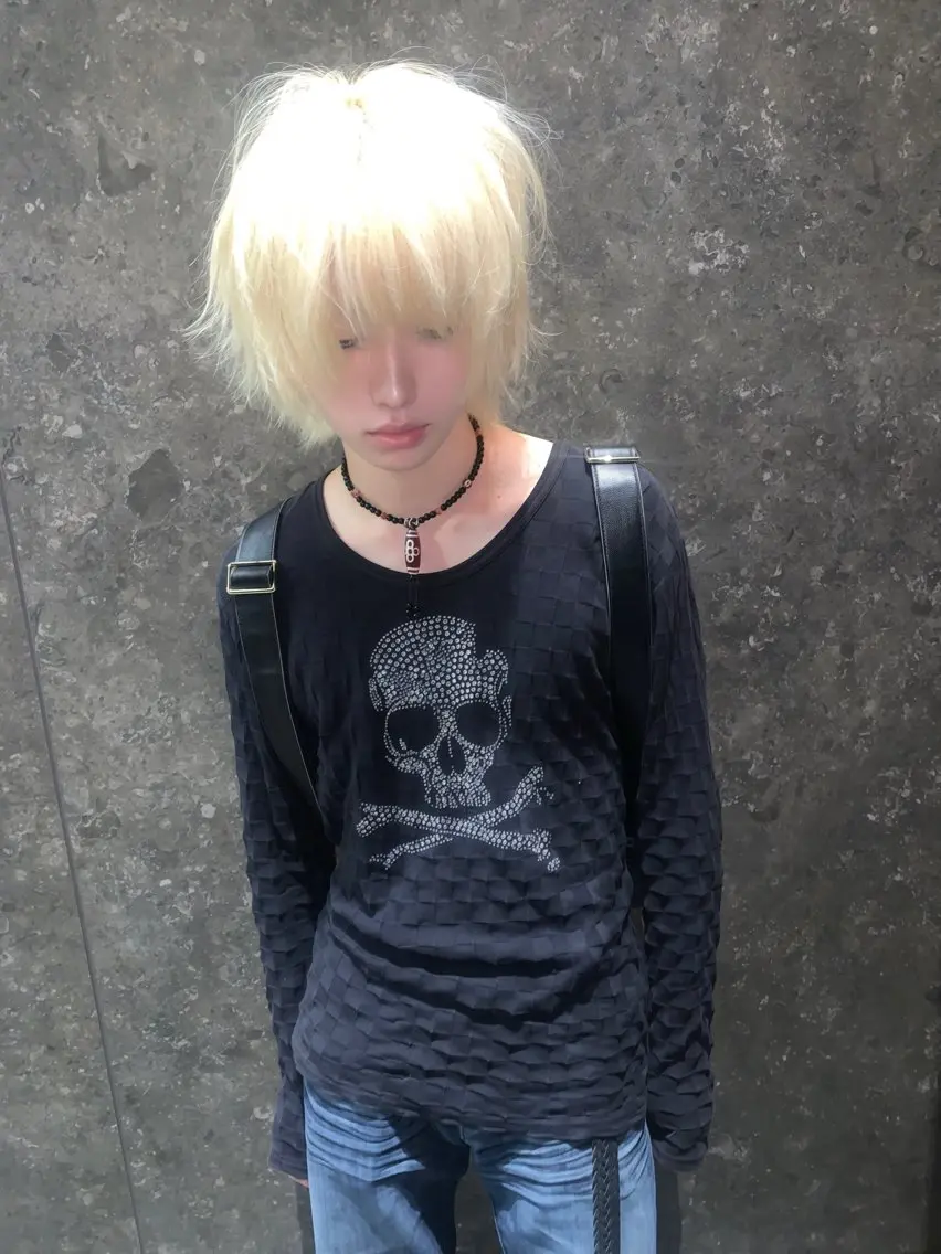 ミディアム カラー メンズ ヘアカラー トリートメント y2k/レイヤー shunのヘアスタイル