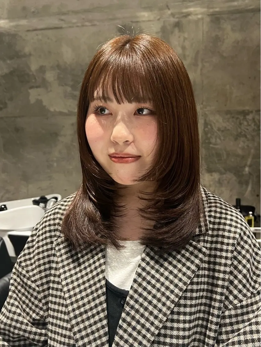 ミディアム ヘアカラー トリートメント nok kaoriのヘアスタイル