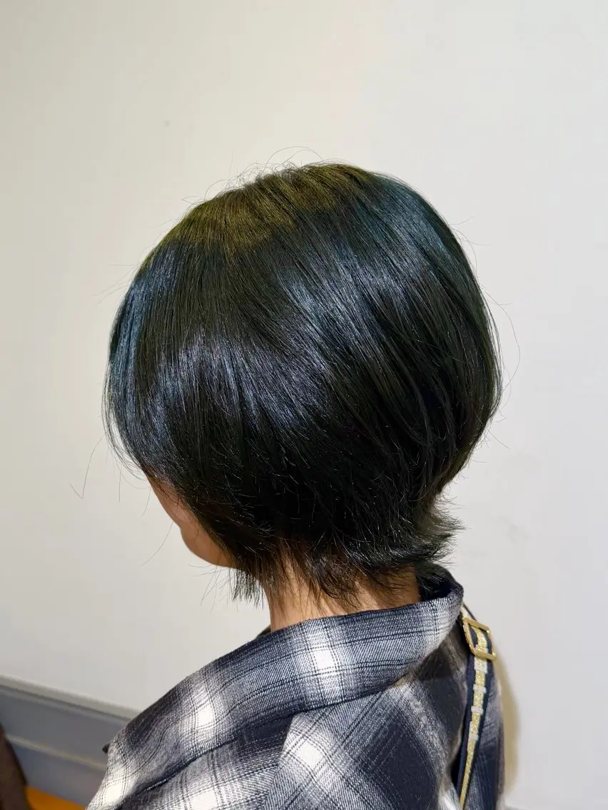 ショート カラー ブルーカラー 🍒 あゆね🍒/艶カラーのヘアスタイル