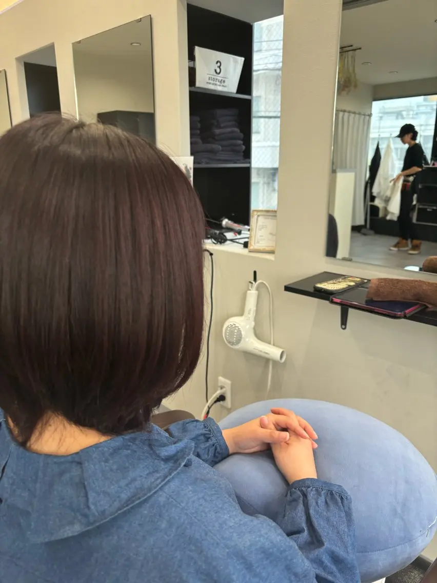 セミロング ピンクブラウン トリートメント エヌプランツ 和泉府中のヘアスタイル