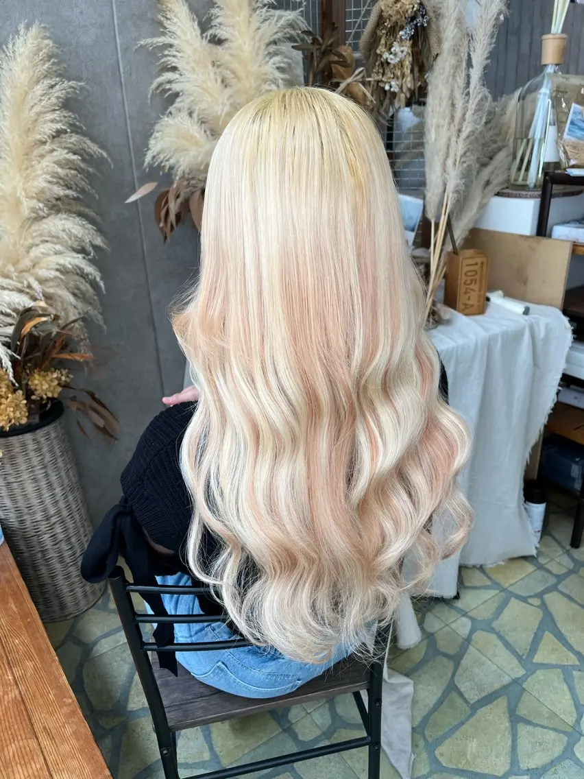 ロング エクステ ロング エクステ・髪質改善・ ブリーチ・吉田大介のヘアスタイル