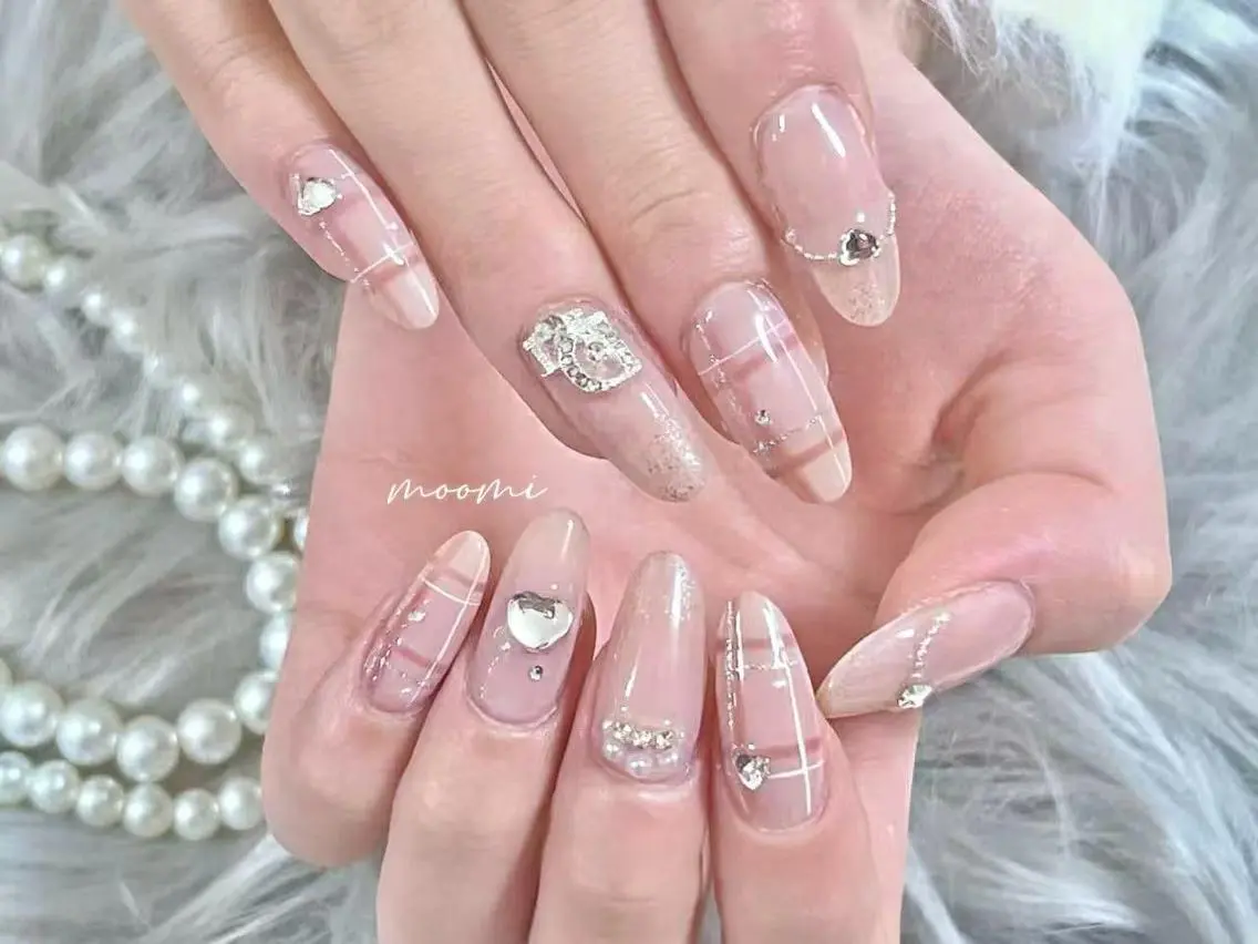 ネイル 長さ出し ジェルネイル グラデーション 韓国ネイル マグネットネイル moomi nail スカルプ専門のネイルデザイン