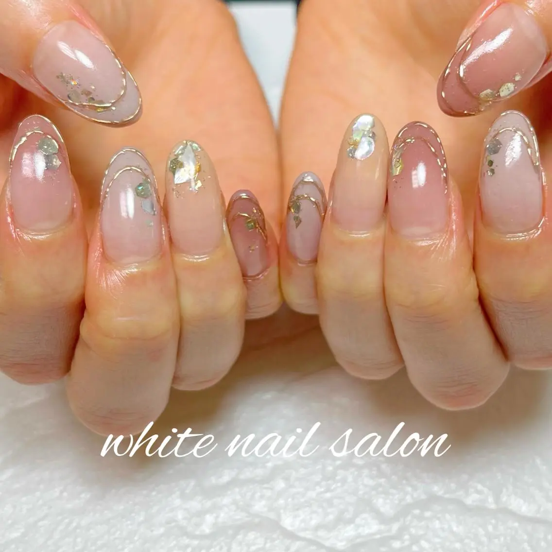 ネイル フットネイル ジェルネイル ハードジェル ラメ(グリッター) 持ち込み ハンドネイル white nail salonのネイルデザイン