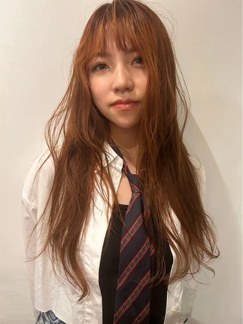 ロング カラー ヘアアレンジ ヘアカラー 🎀suzuna 透明感colorのヘアスタイル
