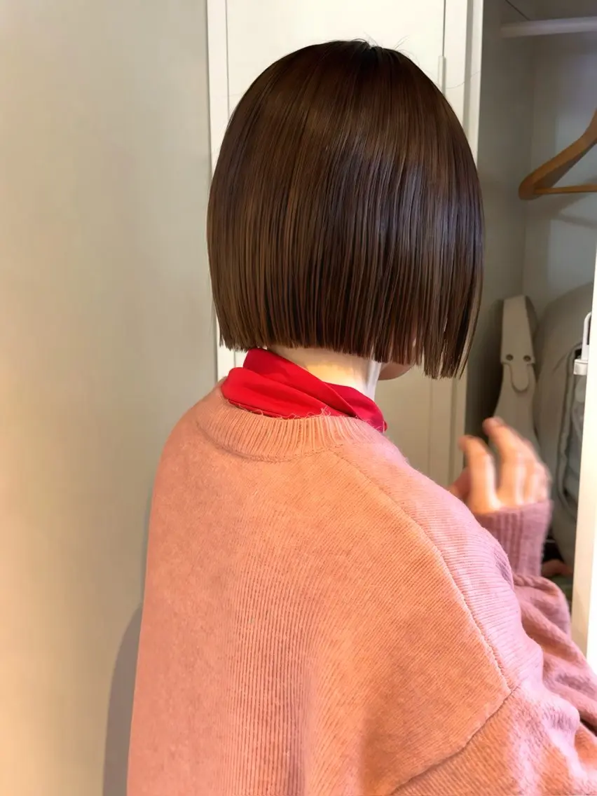 ショート カット 縮毛矯正 トリートメント ボブ/レイヤーカット 縮毛矯正/コウキ新宿のヘアスタイル