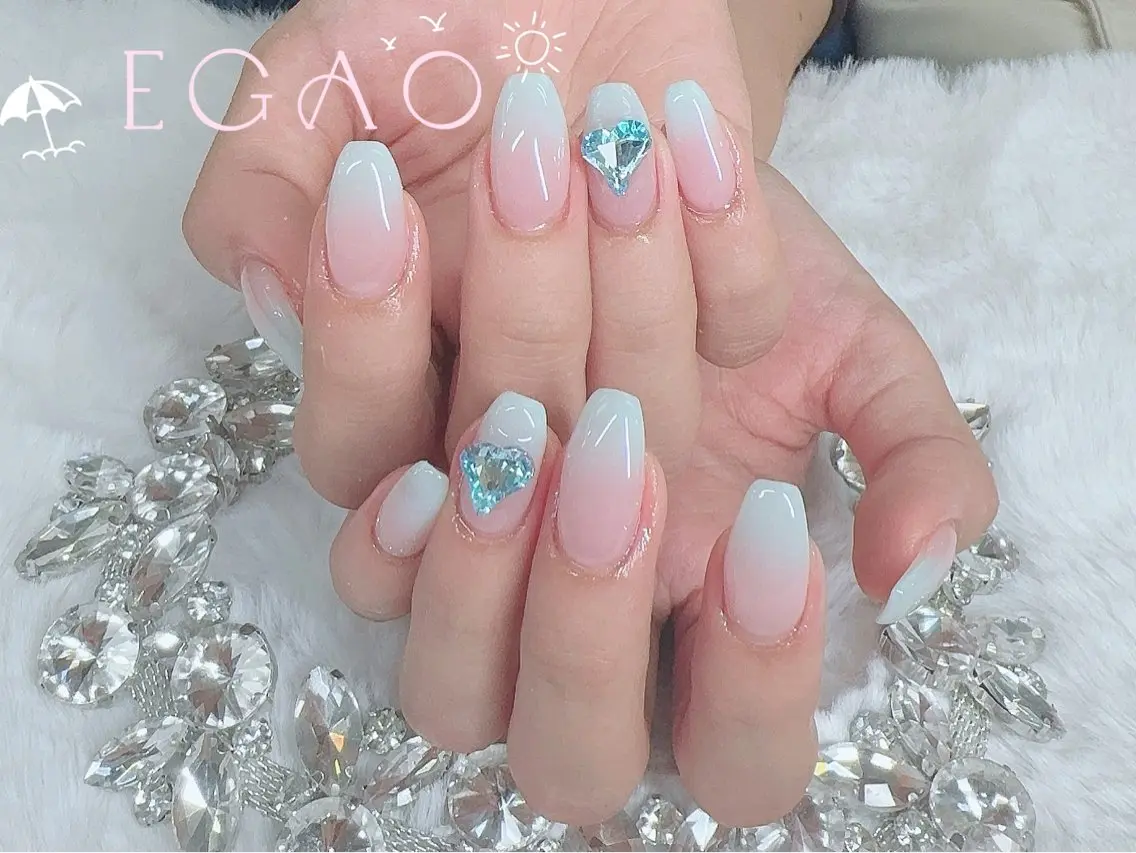 ネイル アートネイル フットネイル フレンチネイル ジェルネイル グラデーション ハンドネイル EGAO NAIL 錦糸町店のネイルデザイン