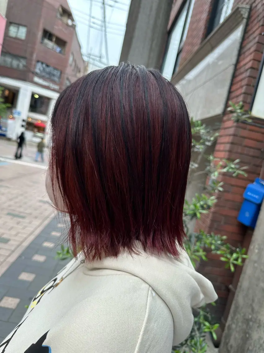 ミディアム カラー ブリーチ ダブルカラー ブリーチなしカラー おん眉美容師eMu✄ yuka‪🤍のヘアスタイル