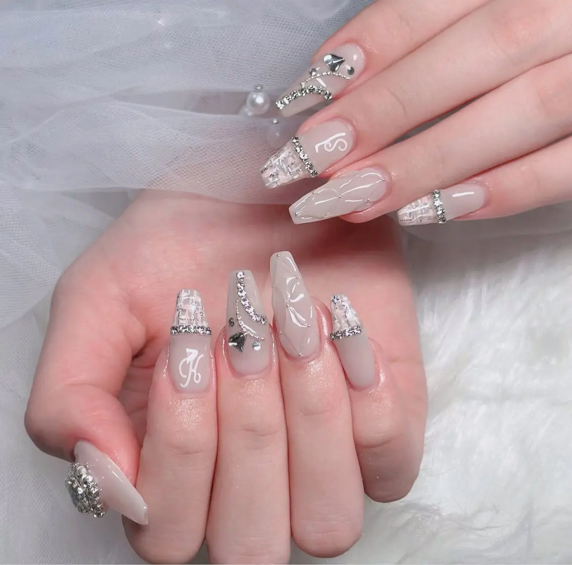 ネイル アートネイル 成人式 ジェルネイル ニュアンスネイル 夏ネイル neco H.babynailのネイルデザイン