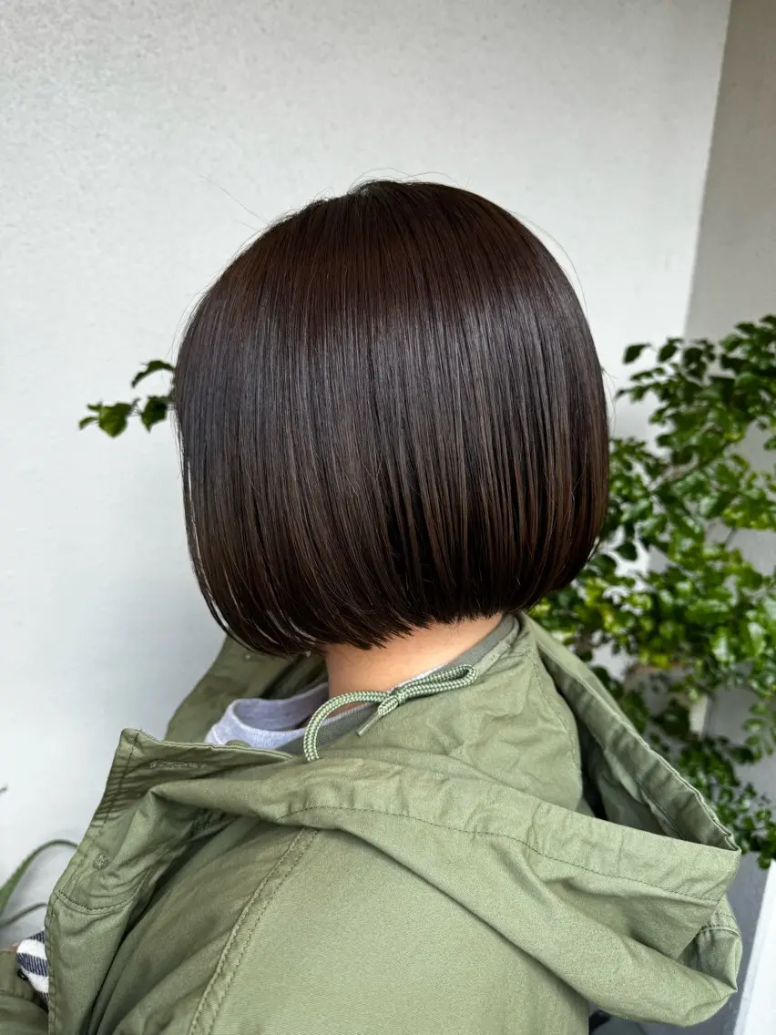 ショート チョコレートブラウン ボブ カット ヘアカラー ヘッドスパ レイヤー🍓Sap 美桜🌸mioのヘアスタイル