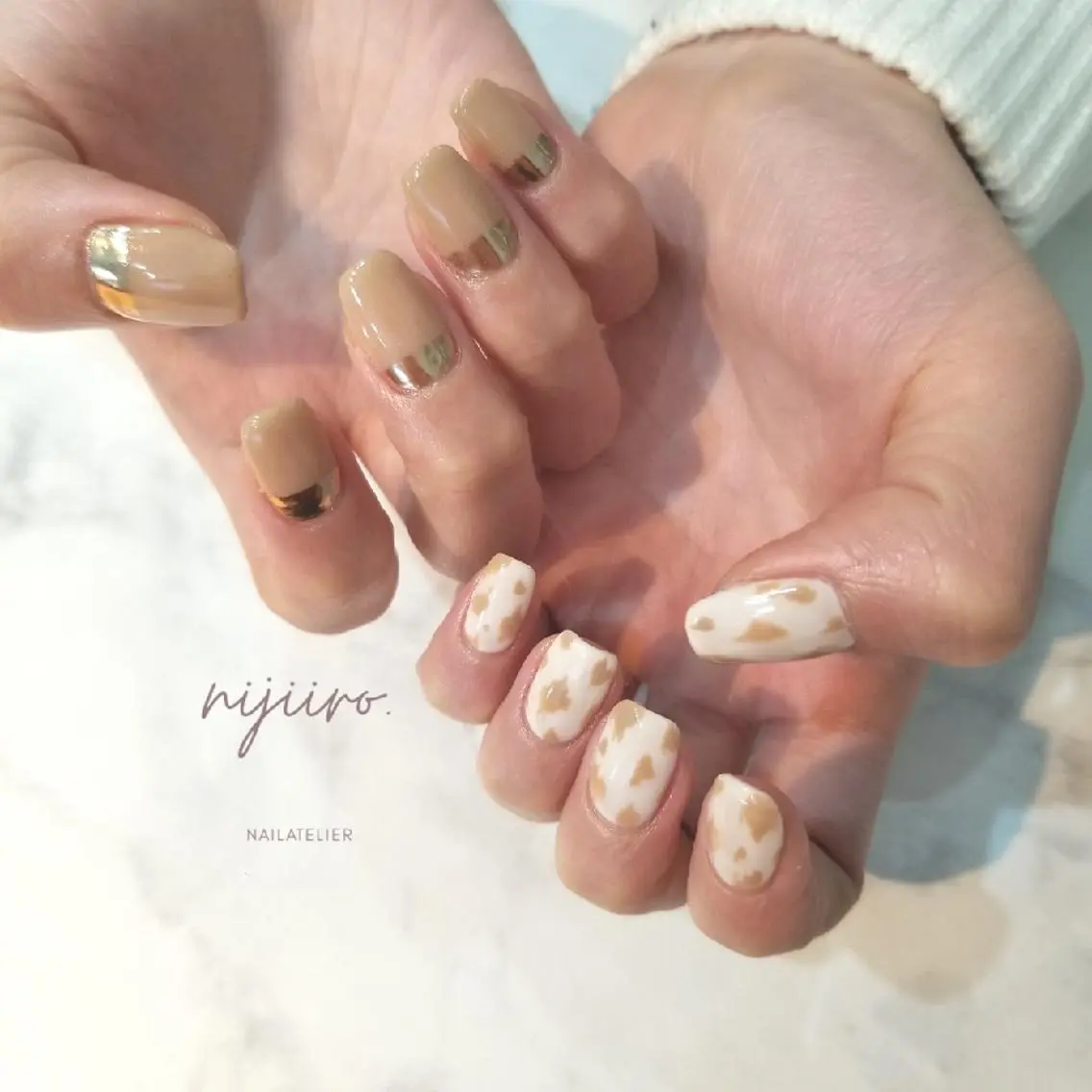 ネイル ミラーネイル ハンドネイル nijiiro🌈 サトウのネイルデザイン