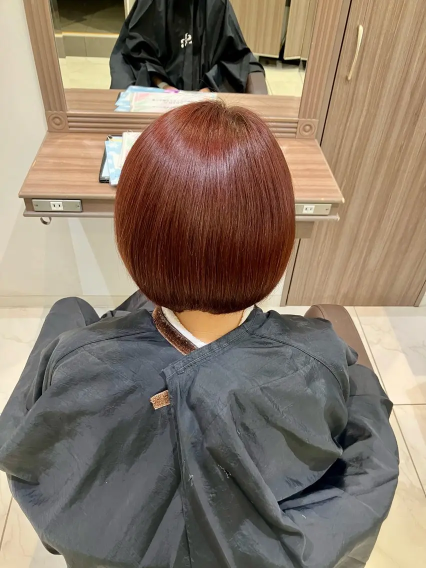 カラー ピンクカラー ☂️Ash 新杉田☂️山本のヘアスタイル