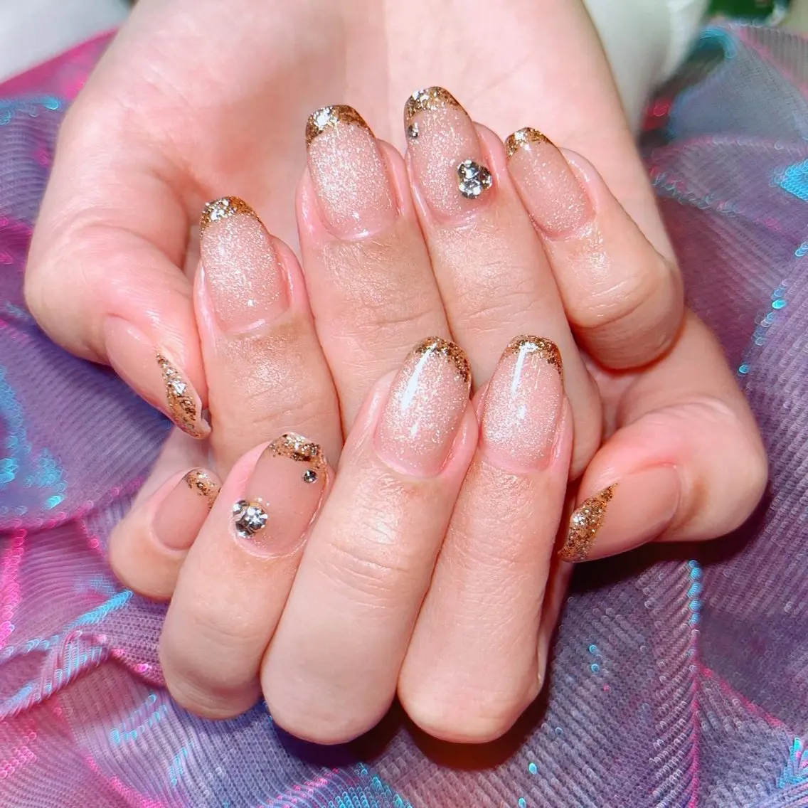 ネイル フレンチネイル マグネットネイル RUI ☆のネイルデザイン