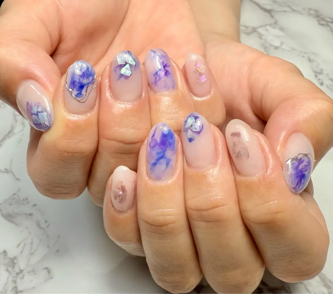 ネイル アニマル柄 アートネイル チークネイル フレンチネイル 氷ネイル・うるうるネイル Mai’s nailのネイルデザイン