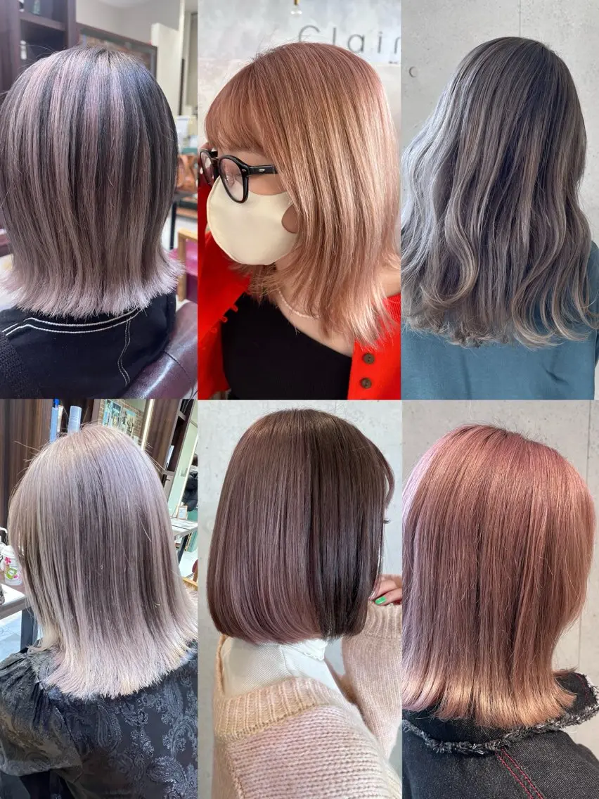 カラー ハイトーンカラー 松本 明日可のヘアスタイル