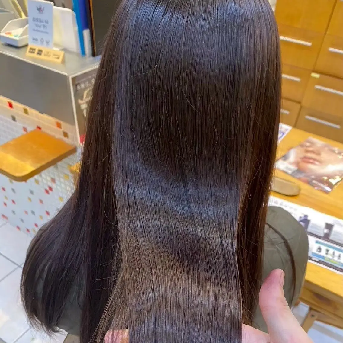ロング カラー 縮毛矯正/ワンカラー モデル募集🫧羽夏のヘアスタイル