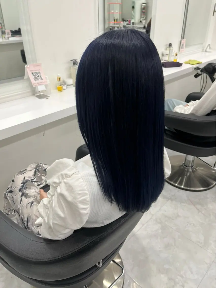 ロング カラー ブルーカラー ネイビーカラー ヘアカラー 💖トレンド春夏 カラー💖FUTAのヘアスタイル