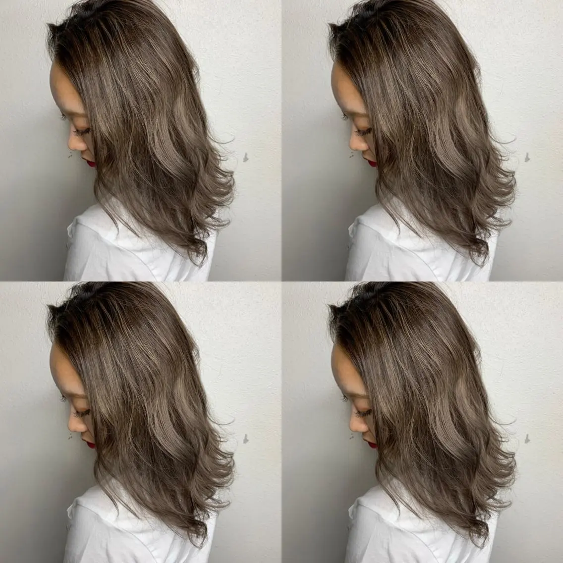 セミロング カラー ハイライトカラー ハイライト ヘアカラー 似合わせ/ カラー.岡田友仁のヘアスタイル