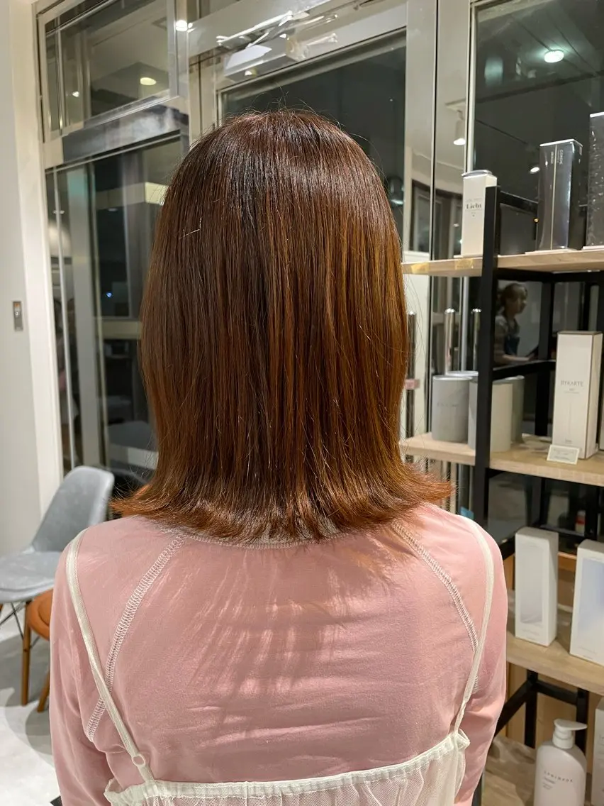 ミディアム カラー ⠀ さおりのヘアスタイル