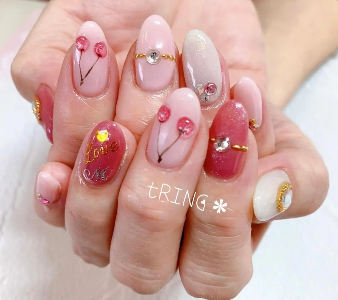 ネイル ハンドネイル tRING＊ しいの木台のネイルデザイン