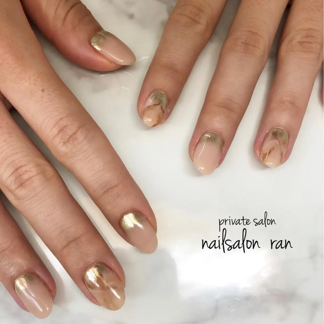 ネイル 大理石ネイル(マーブル) 持ち込み nailsalon ranのネイルデザイン